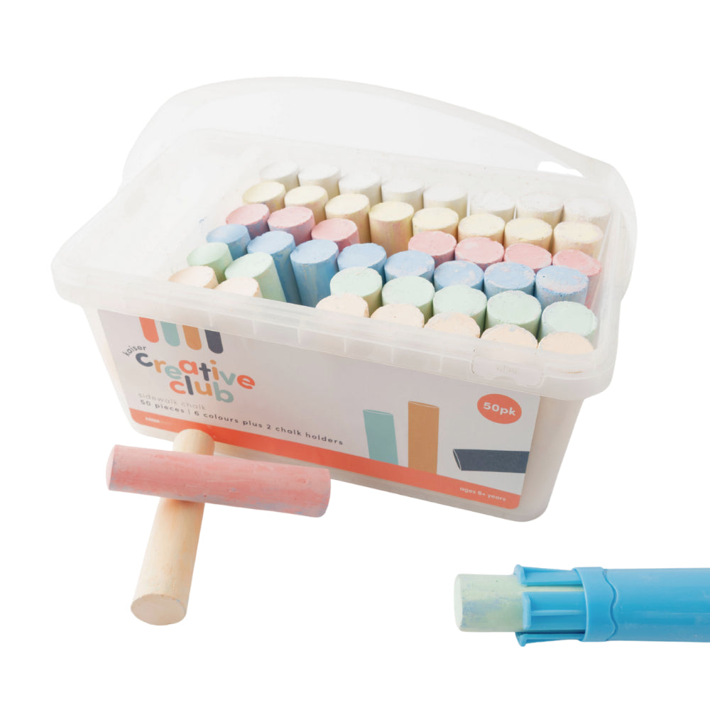 Creative Club Sidewalk Chalk 50pk